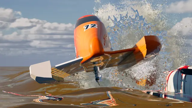 Race start screenshot from Tunnel Boat Terror